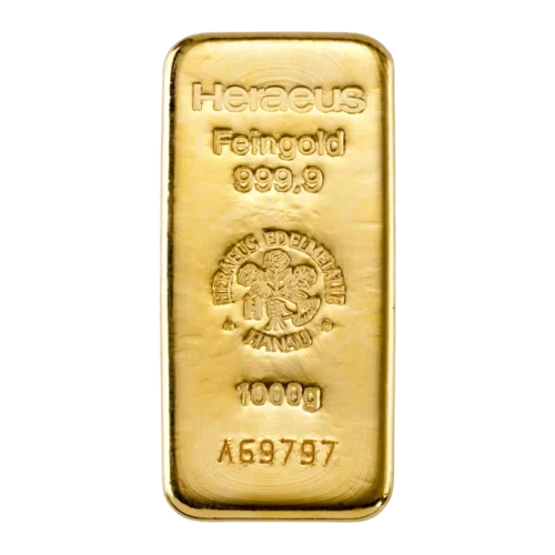 1 Kilo Gold Bar Heraeus (Cast)